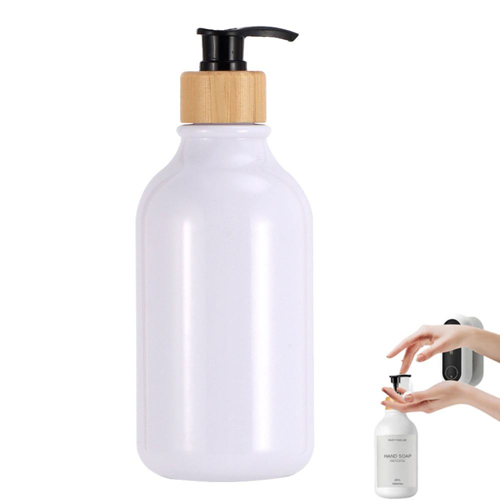 Empty Plastic Pump Bottles Dispenser Portable Refillable Bottle Lotion Shampoo Container-White