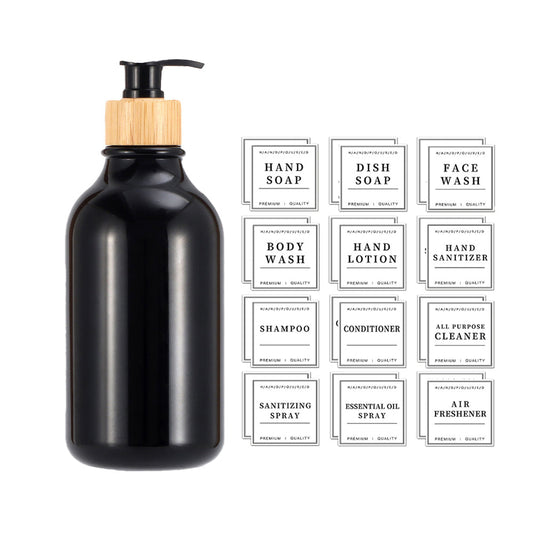 500ML Plastic Empty Pump Bottles Lotion Shampoo Bottle Container Black