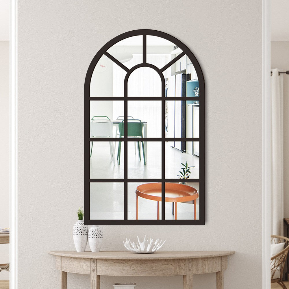 Self-adhesive Arched Acrylic Wall Mirror Window Sticker Decals Removable Window Mirror Wall Decor Style 2