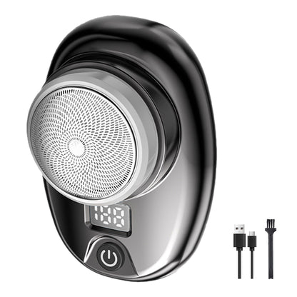 2pcs Mini Shaver Portable Electric Shaver Upgrade Rechargeable Pocket Razor for Men -Black and Silver