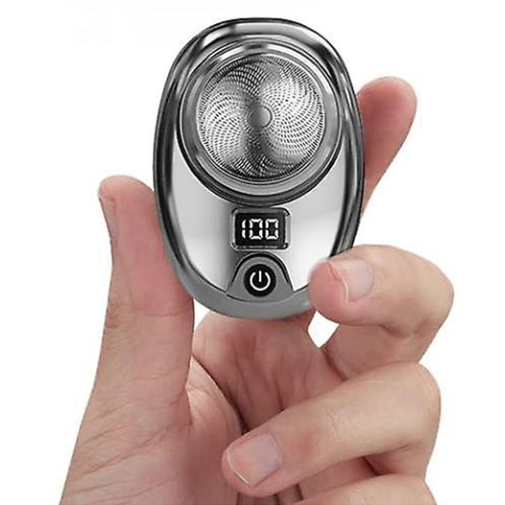 Mini Shaver Portable Electric Shaver Upgrade Rechargeable Pocket Razor for Men -Silver