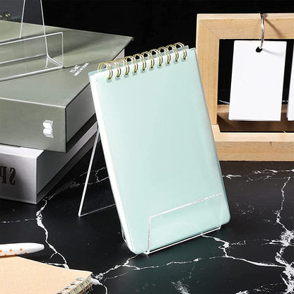 5Pcs Clear Acrylic Book Stand with Ledge Clear Acrylic Book Display Easel Display Stand for Displaying Books