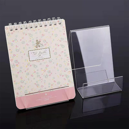 5Pcs Clear Acrylic Book Stand with Ledge Clear Acrylic Book Display Easel Display Stand for Displaying Books