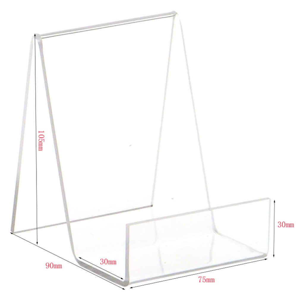 5Pcs Clear Acrylic Book Stand with Ledge Clear Acrylic Book Display Easel Display Stand for Displaying Books