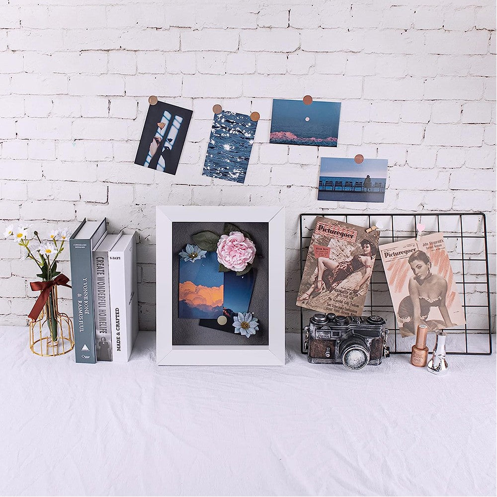 Shadow Box Picture Frame Display Case Memory Box for Bouquets Pictures
