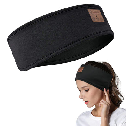 Sleep Headphones Breathable Bluetooth 5.2 Headband Wireless Sleeping Earbuds Earphones -Black