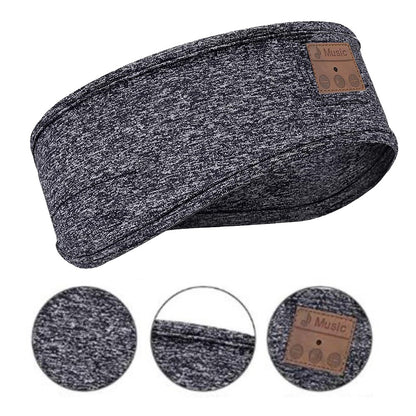 Sleep Headphones Breathable Bluetooth 5.2 Headband Wireless Sleeping Earbuds Earphones -Gray