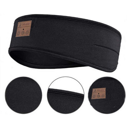 Sleep Headphones Breathable Bluetooth 5.2 Headband Wireless Sleeping Earbuds Earphones -Black