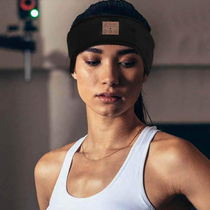 Sleep Headphones Breathable Bluetooth 5.2 Headband Wireless Sleeping Earbuds Earphones -Black