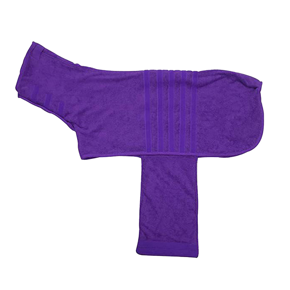 Pet Bathrobe Clothes Dog Bathrobe Towel Purple