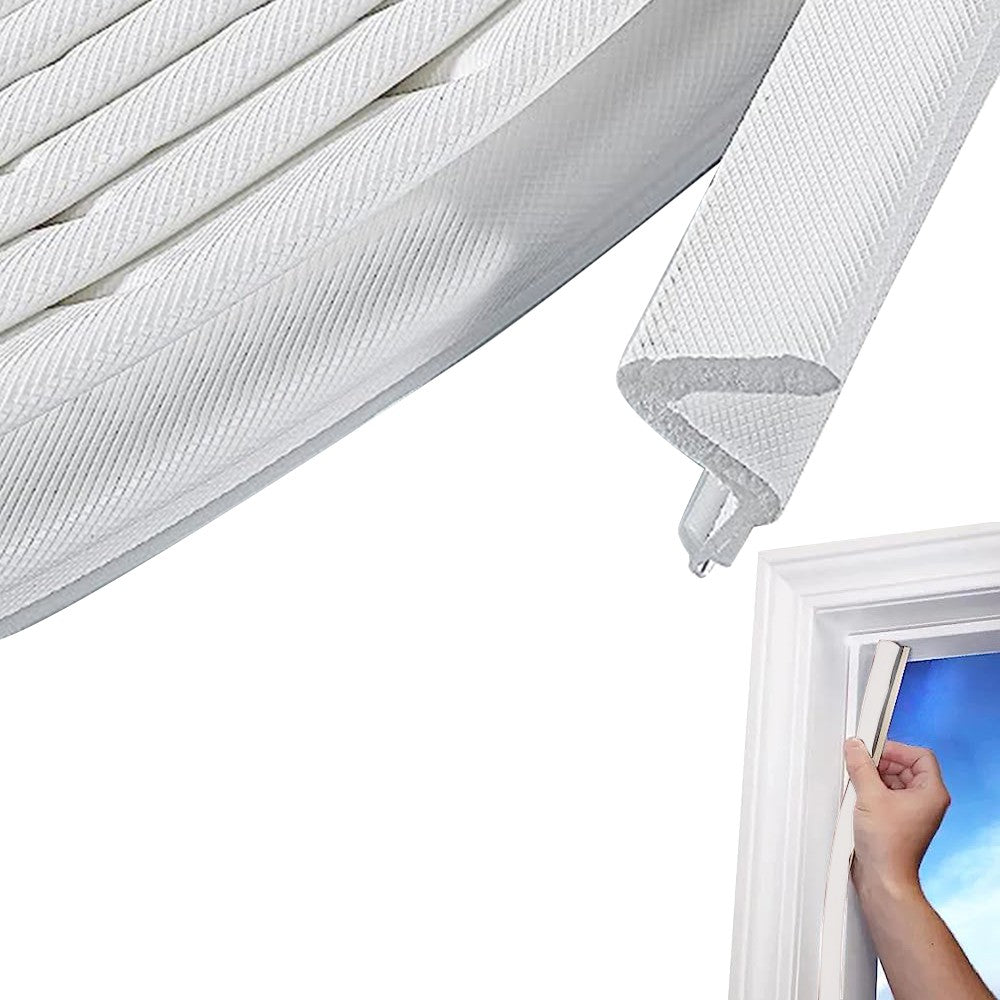 12M Door Sealing Strip V Shaped Door Windows Slot Weather Stripping White