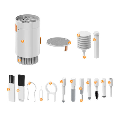 Set of 20Pcs Multi-Functional Computer Screen Cleaning Brush Tool Headphone Camera Keyboard Cleaning Kit