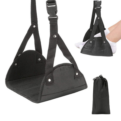 Travel Foot Rest Hammock Footrest Leg Pillow Memory Foam Cushion Hammock Black