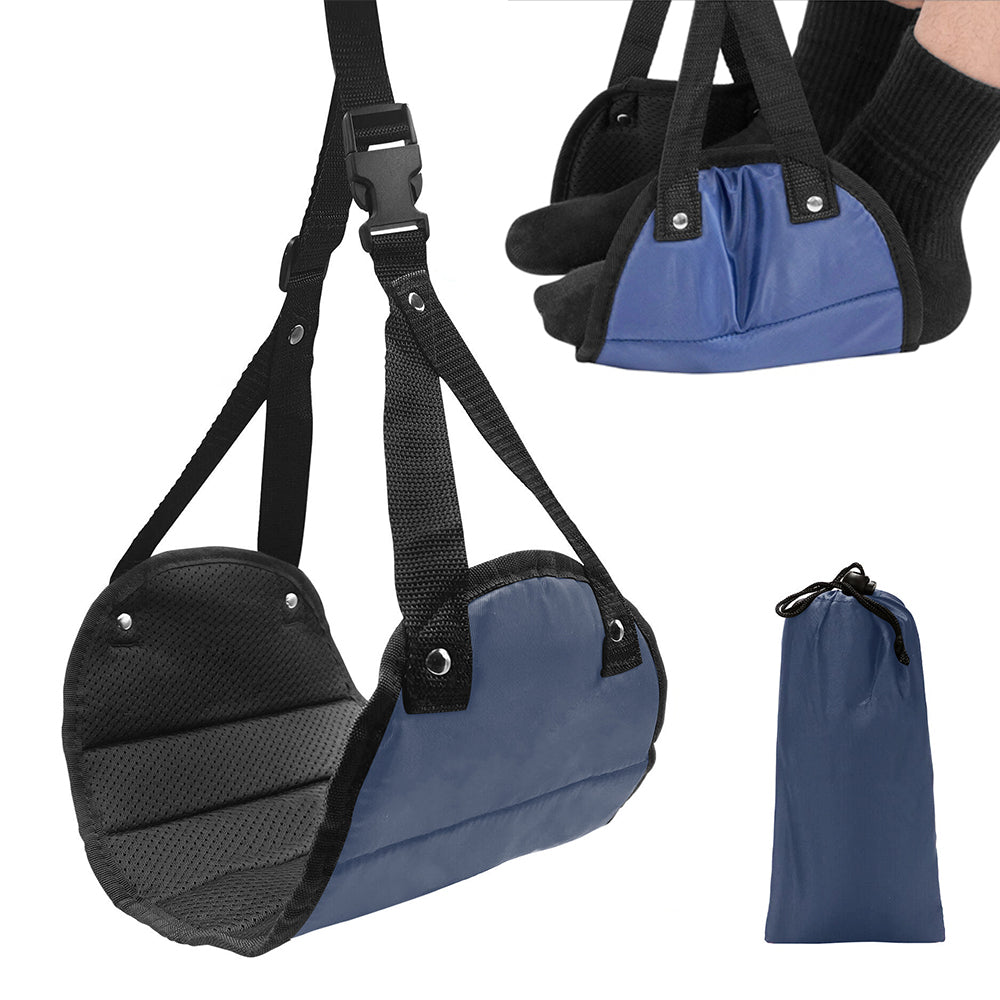 Travel Foot Rest Hammock Footrest Leg Pillow Memory Foam Cushion Hammock Blue