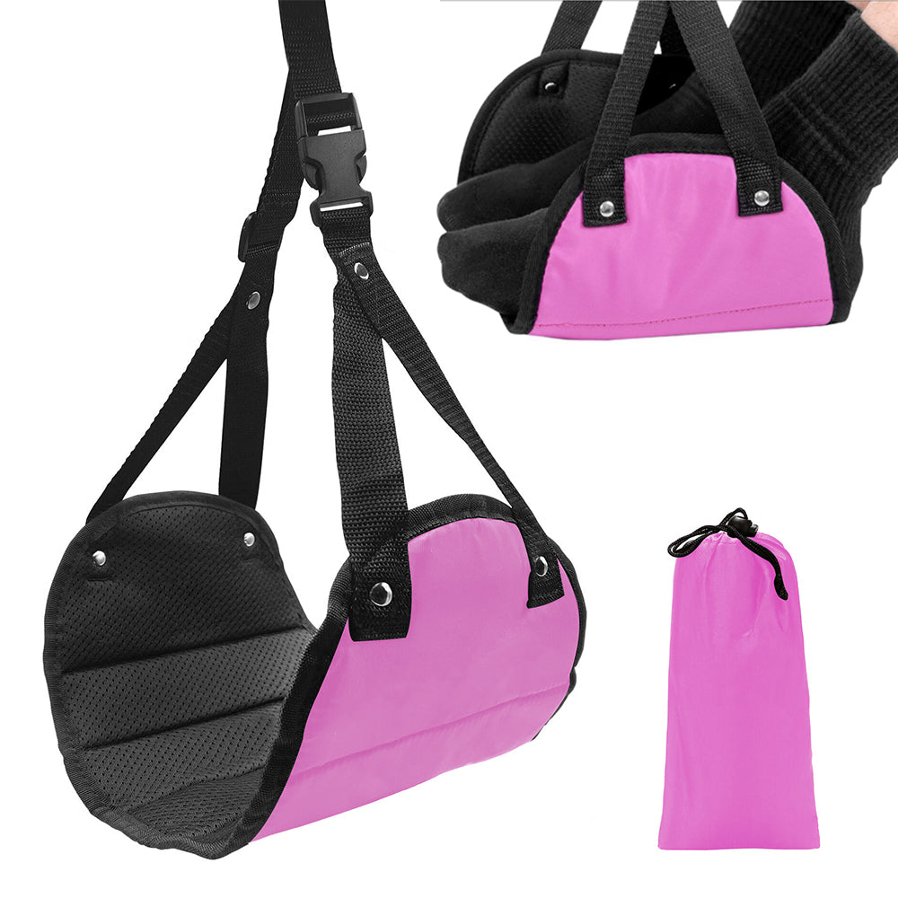 Travel Foot Rest Hammock Footrest Leg Pillow Memory Foam Cushion Hammock Rose Red