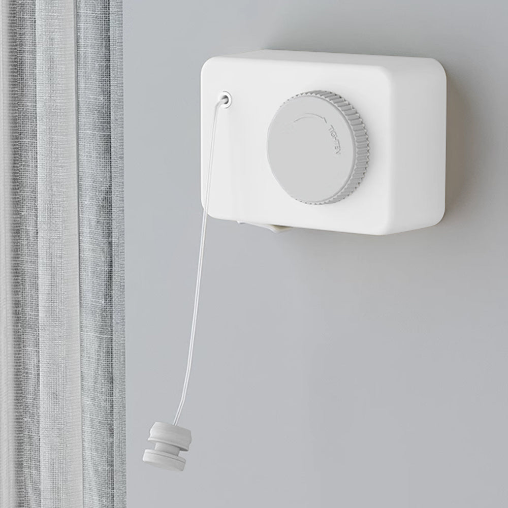Retractable Clothes Line Wall Mounted Laundry Line for Indoor Balcony White