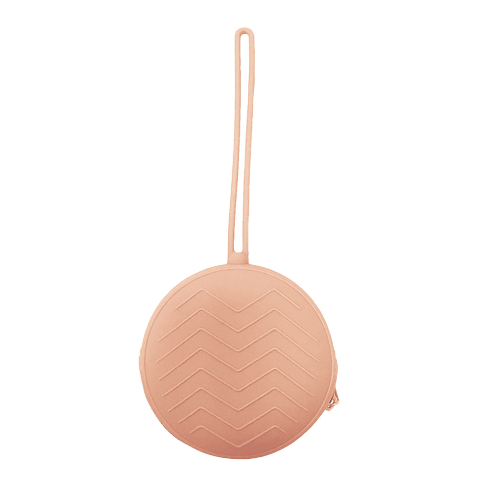 2Pcs Portable Silicone Pacifier Holder Case Baby Pacifiers Pouch Container Apricot and Pink