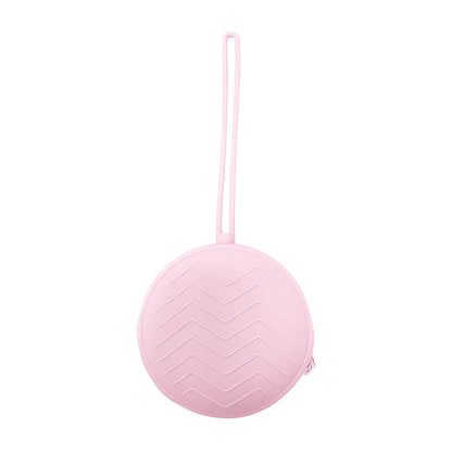 2Pcs Portable Silicone Pacifier Holder Case Baby Pacifiers Pouch Container Apricot and Pink