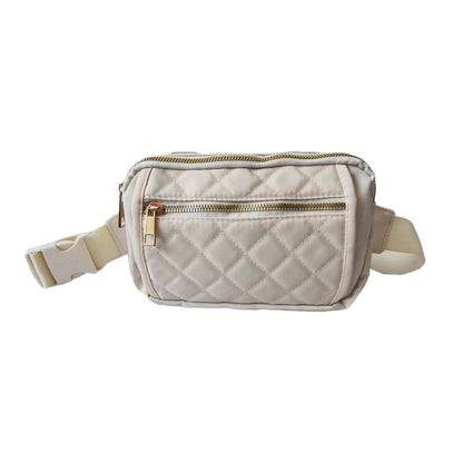 Travel Fanny Packs Crossbody Bags Waist Bags for Hiking Cycling Running Beige