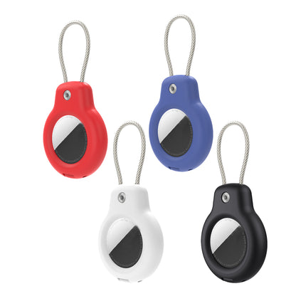 4 Piece Compatible with Apple AirTag Secure Holder - Black Blue Red White