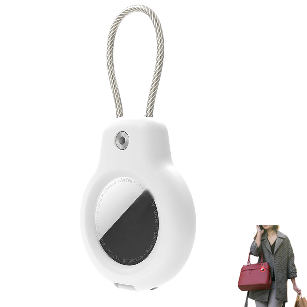 4 Piece Compatible with Apple AirTag Secure Holder - Black Blue Red White