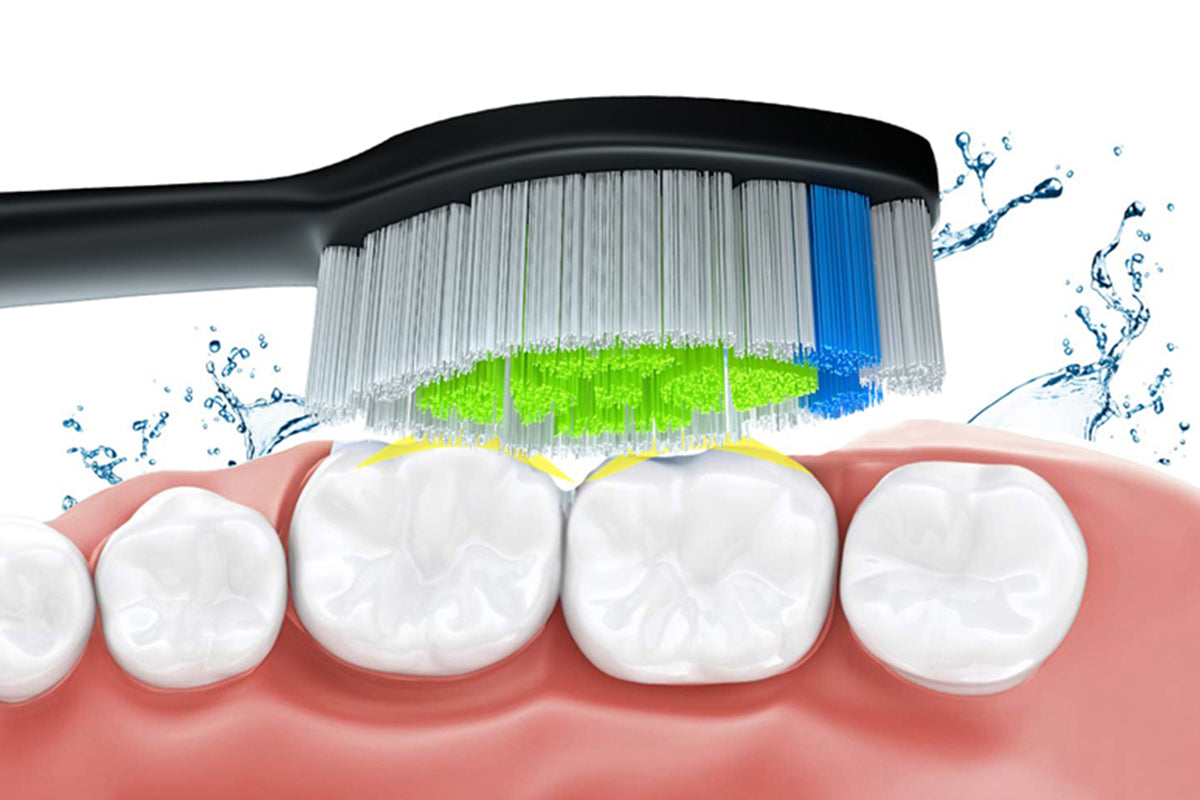 4Pcs Replacement Toothbrush Heads Compatible with Philips Black