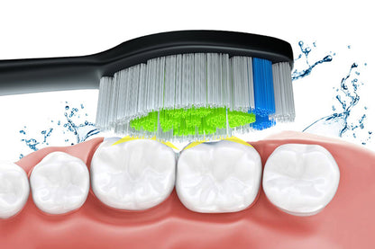4Pcs Replacement Toothbrush Heads Compatible with Philips Black