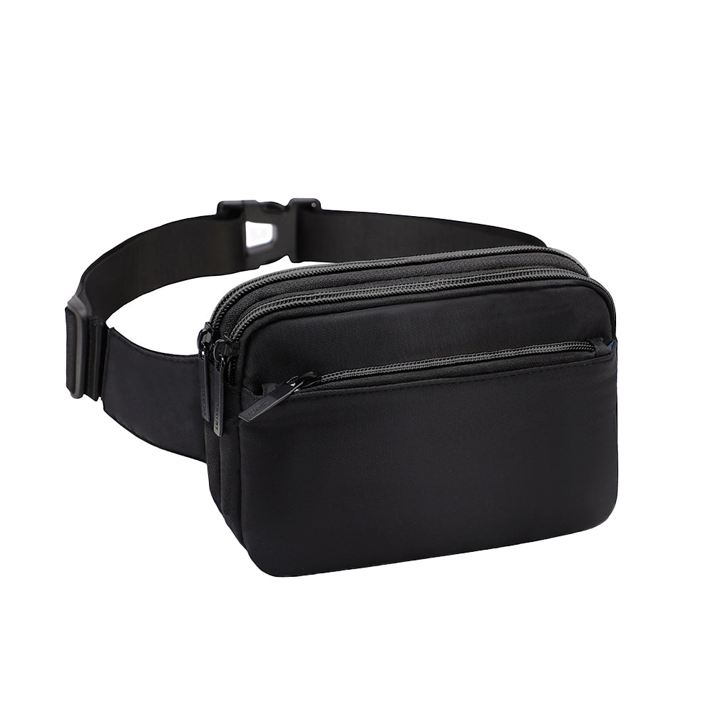 Chest Waist Packs Fanny Pack Waist Belt Bag for Women and Men Black