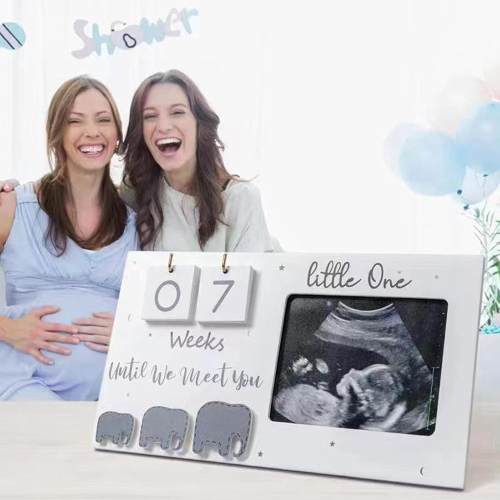 Ultrasound Photo Frame with Baby Countdown Weeks Unique Gifts for Pregnant Women