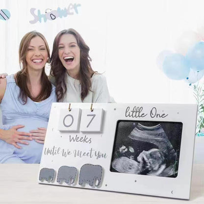 Ultrasound Photo Frame with Baby Countdown Weeks Unique Gifts for Pregnant Women