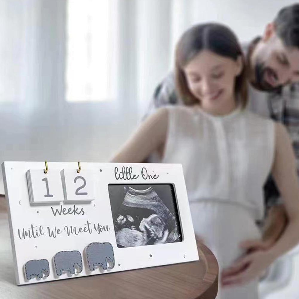 Ultrasound Photo Frame with Baby Countdown Weeks Unique Gifts for Pregnant Women