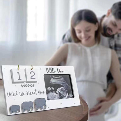 Ultrasound Photo Frame with Baby Countdown Weeks Unique Gifts for Pregnant Women