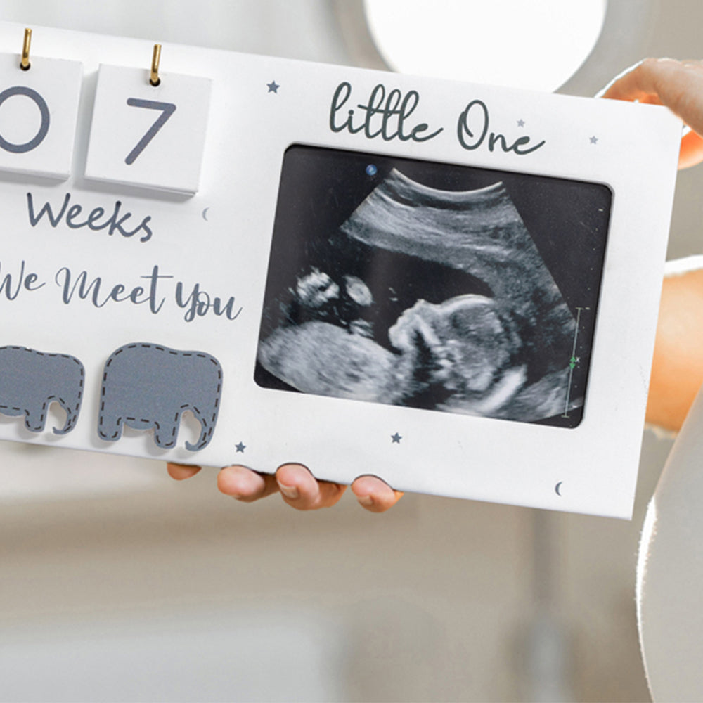 Ultrasound Photo Frame with Baby Countdown Weeks Unique Gifts for Pregnant Women