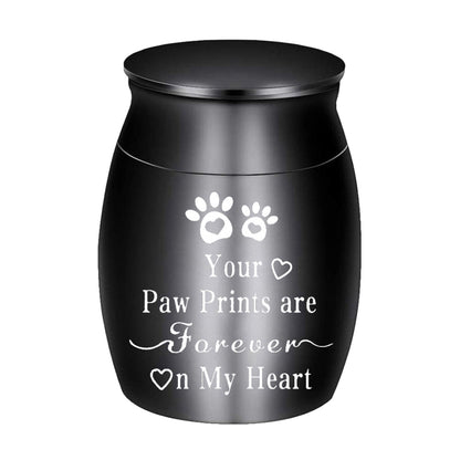 Pet Cremation Urns for Dog and Cat Ashes Aluminum Memorial Urn Keepsake Black