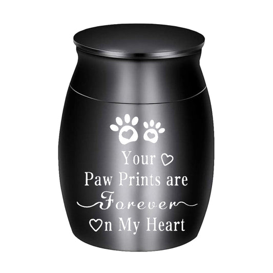 Pet Cremation Urns for Dog and Cat Ashes Aluminum Memorial Urn Keepsake Black