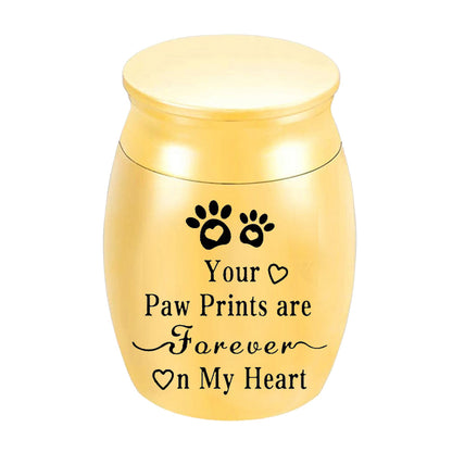 Pet Cremation Urns for Dog and Cat Ashes Aluminum Memorial Urn Keepsake Gold