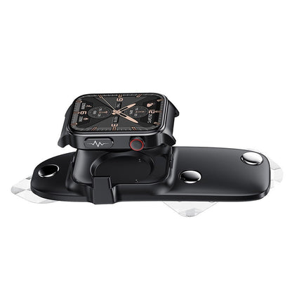 Bluetooth Smart Watch Sport Watch Blood Glucose ECG Monitoring Watch Black