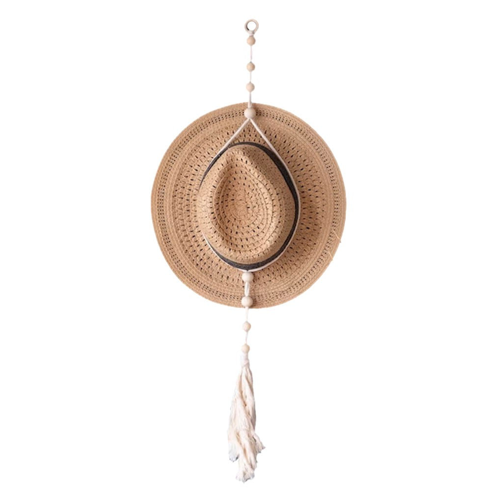 Macrame Hat Hangers for Wall Bohemian Women Hat Rack Organizer Hat Display Decor