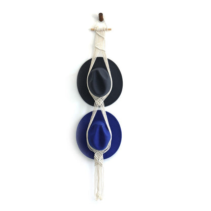 Macrame Hat Hangers for Wall Bohemian Women Hat Rack Organizer Hat Display Decor