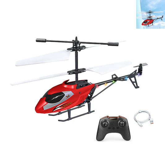 Toy RC Helicopter Flying Plane Toy Remote Control Airplane with Remote Control Induction for Kids-Red