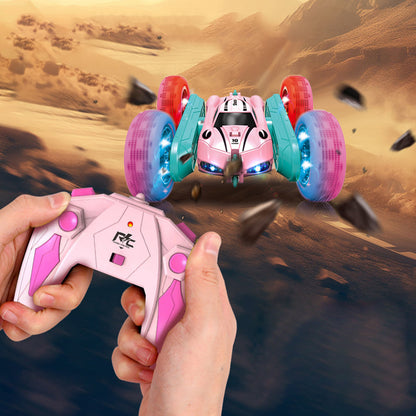 RC Stunt Car Remote Control Toy Car 4WD Double Sided Rotation Car Kids Gift