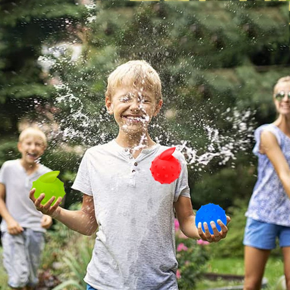 16Pcs Reusable Water Balls Quick Fill Water Balloons Bombs Kids Adult Water Fight Toy-Spike Ball