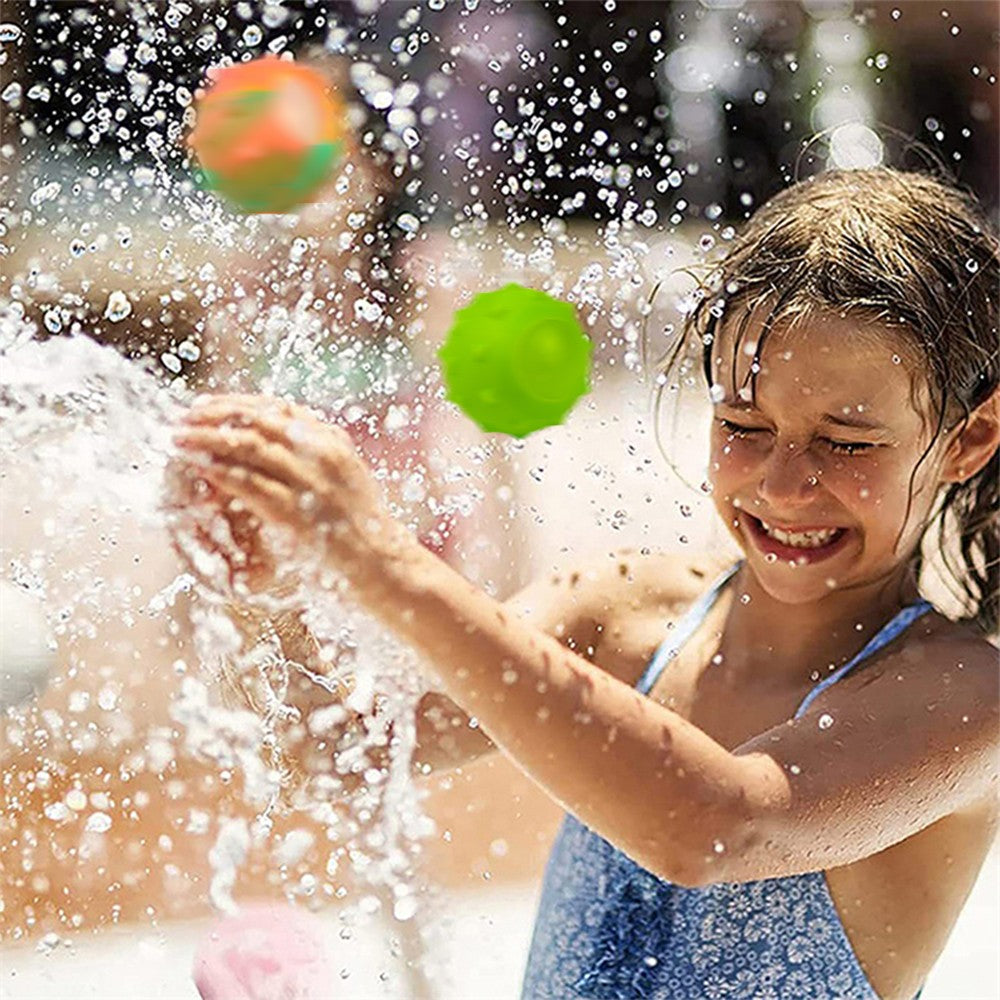 16Pcs Reusable Water Balls Quick Fill Water Balloons Bombs Kids Adult Water Fight Toy-Spike Ball