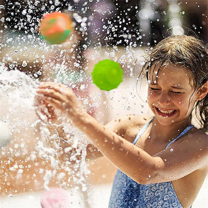 16Pcs Reusable Water Balls Quick Fill Water Balloons Bombs Kids Adult Water Fight Toy-Spike Ball