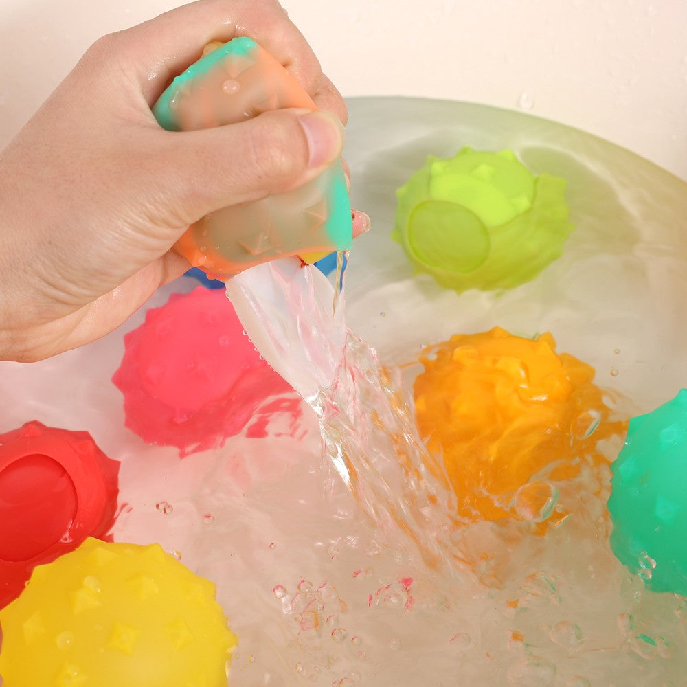 16Pcs Reusable Water Balls Quick Fill Water Balloons Bombs Kids Adult Water Fight Toy-Spike Ball