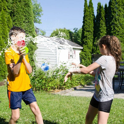 16Pcs Reusable Water Balls Quick Fill Water Balloons Bombs Kids Adult Water Fight Toy-Honeycomb