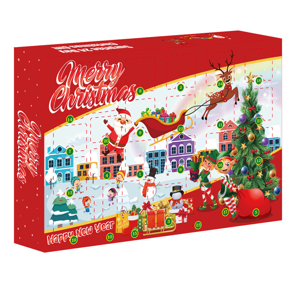 Kids 24Pcs Brain Teaser Puzzles Toys Advent Calendar Christmas Countdown Calendar Gift Box Style 2