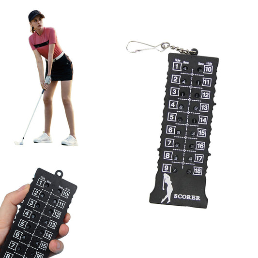 18 Hole Golf Score Counter Outdoor Sport Golf Scoreboard Training Practice Competition Accessory Black