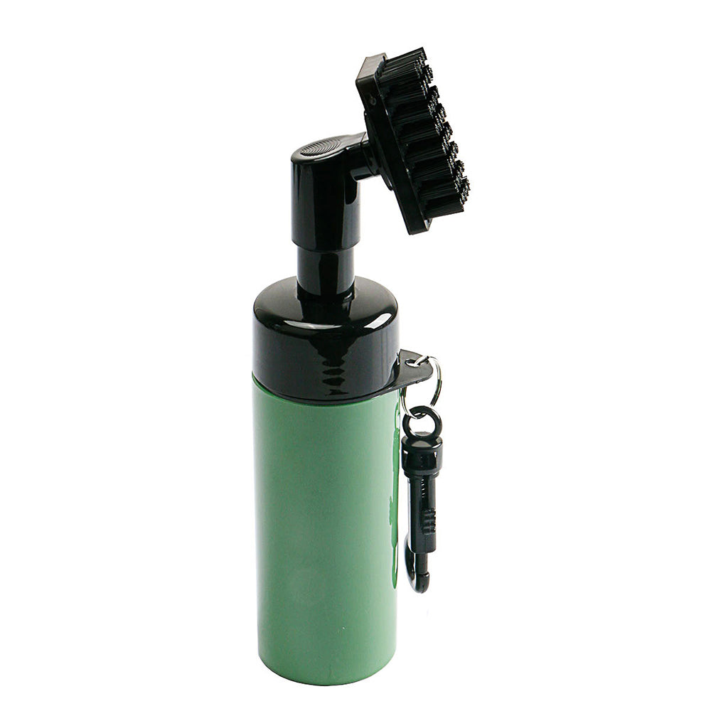 Golf Club Cleaning Brush Groove Cleaner with Squeeze Bottles Green