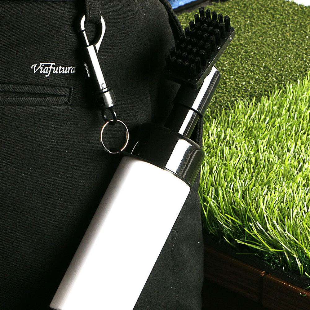 Golf Club Cleaning Brush Groove Cleaner with Squeeze Bottles White